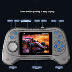 Q8 Handheld Game Console 3.0 Inch Screen Support TV Connection Built In 800 Games, Singles Transparent Blue, Singles Transparent Purple, Doubles Transparent Gray, Doubles Transparent Blue, Doubles Transparent Purple