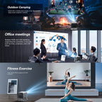 TOUMEI X6 4K HD Home Theater Office Teaching Microphone Karaoke Projector — view 13