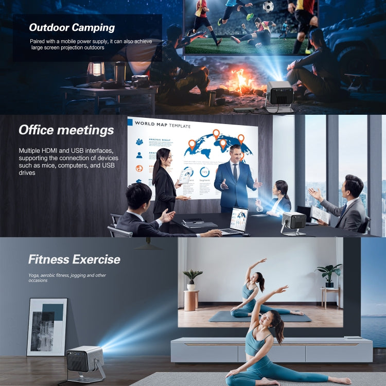TOUMEI X6 4K HD Home Theater Office Teaching Microphone Karaoke Projector — view 13