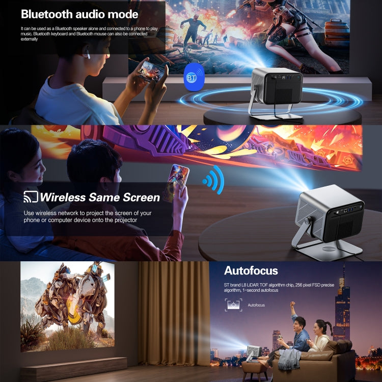 TOUMEI X6 4K HD Home Theater Office Teaching Microphone Karaoke Projector — view 9