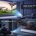 TOUMEI X6 4K HD Home Theater Office Teaching Microphone Karaoke Projector — view 12