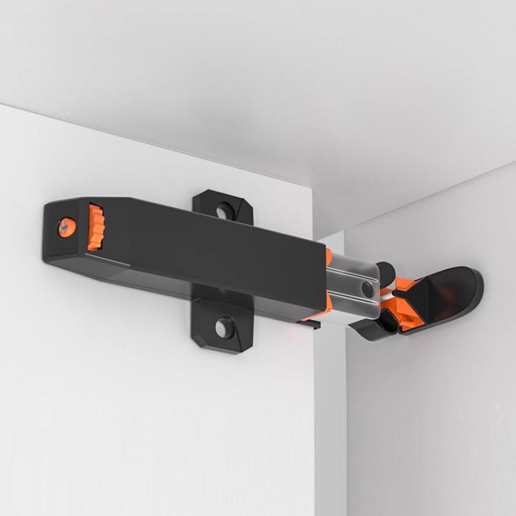 Heavy-Duty Cabinet Door Concealed Push-Type Adjustable Self-Locking Rebounder — Gray