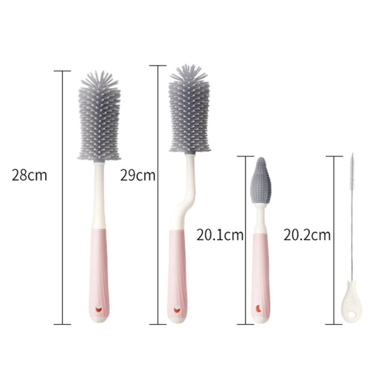 Silicone Rotating Multifunction Cleaning Cup Brush Set Bottle Nipple Straw Cleaner Brush — view 6