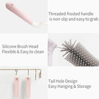 Silicone Rotating Multifunction Cleaning Cup Brush Set Bottle Nipple Straw Cleaner Brush — view 11