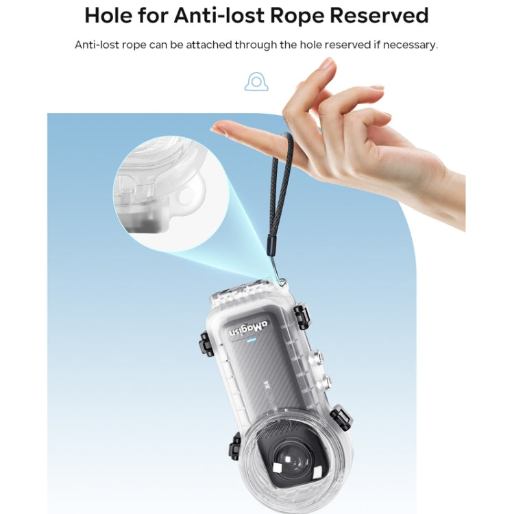 For Insta360 X4 aMagisn 50m Depth Waterproof Protective Case Quick Release Invisible Diving Cover