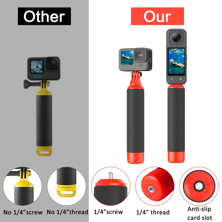 with 1/4 Inch Screw and Thread For Action Camera Accessories, Water Floating Grip