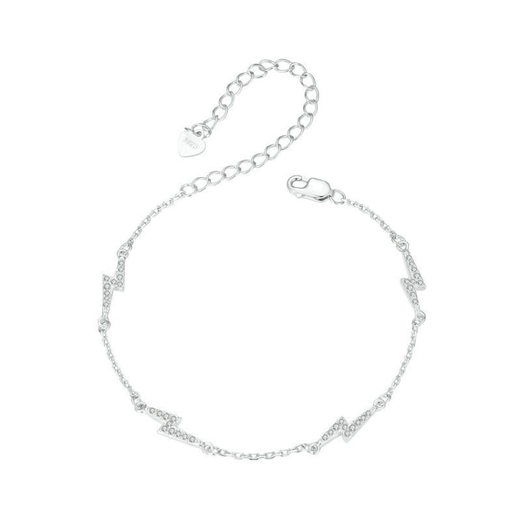 S925 Sterling Silver Platinum-plated Lightning Bracelet
