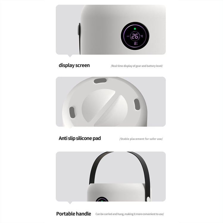 HX830 Smart Digital Display UV Ultraviolet Sterilization Desktop Negative Ion Air Purifier — view 3