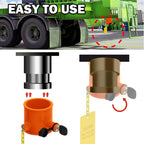 Semi-trailer RV Cylindrical Anti-theft Trailer Lock With Warning Sign
