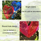 Outdoor Wind Chime Heart Shape Bird Repeller Garden Decoration Bird Catcher — view 7