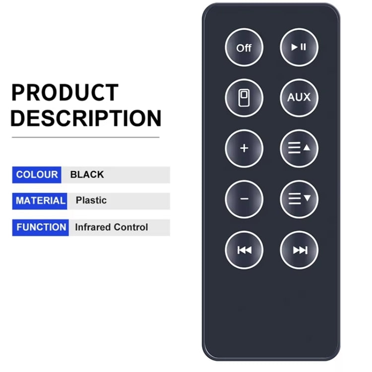 Bluetooth Speaker Remote Control Replacement Parts, For BOSE SD10