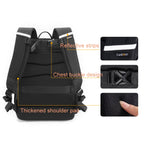 Cwatcun D132 DSLR Camera Backpack Hard-shell Crashproof Waterproof Decompression Shoulder Photo Bag — 1st Generation Large Black