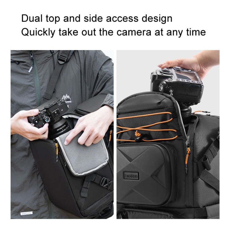 Cwatcun D132 DSLR Camera Backpack Hard-shell Crashproof Waterproof Decompression Shoulder Photo Bag — view 9