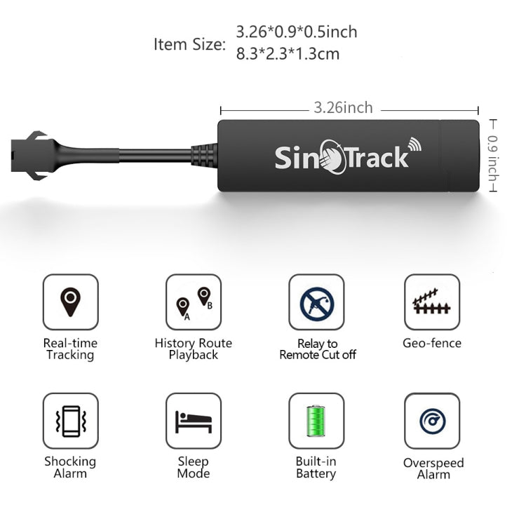 SinoTrack 2G GPS Motorcycle Anti-Theft Positioning Tracker
