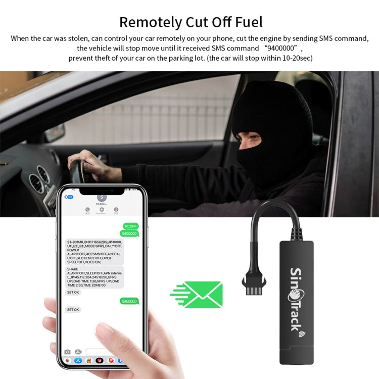 SinoTrack 2G GPS Motorcycle Anti-Theft Positioning Tracker