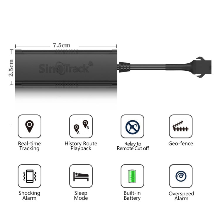 SinoTrack GPS Vehicle-Mounted Motorcycle Car Positioning Tracker