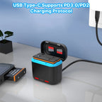 For Insta360 X3 Battery Charger Dual Battery Storage Charging Case