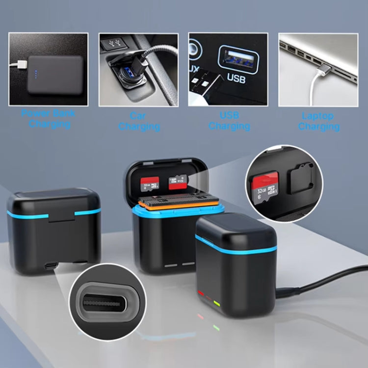For Insta360 X3 Battery Charger Dual Battery Storage Charging Case