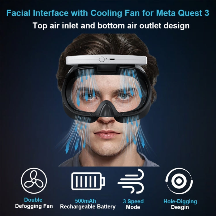 For Meta Quest 3 STARTRC GAMES VR Air Circulation Quick Removal Breathable Replacement Mask