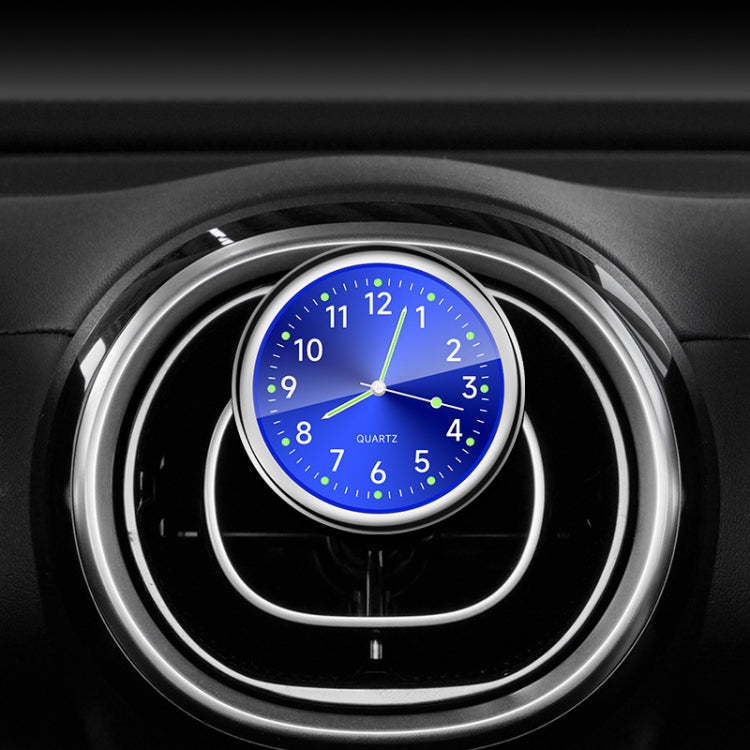 Car Digital Electronic Quartz Luminous Clock — Ruby Red+Air Outlet Clip