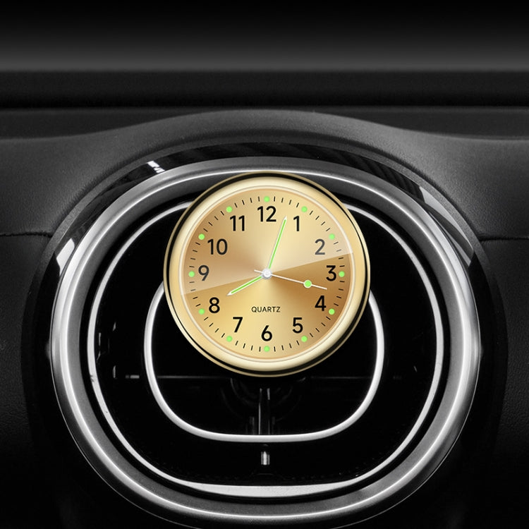 Car Digital Electronic Quartz Luminous Clock — Ruby Blue+Air Outlet Clip