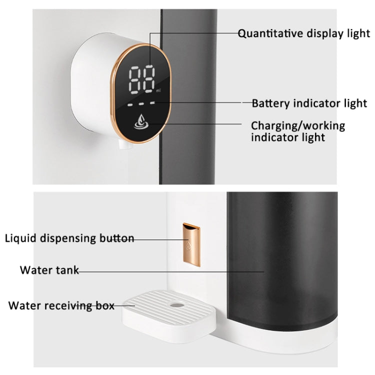 600ml Automatic Mouthwash Dispenser 4 Levels Quantitative with 2 Cups — view 8
