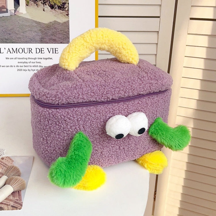 Cartoon Cute Plush Cosmetic Bag Large Capacity Travel Makeup Tools Handbag Storage Case