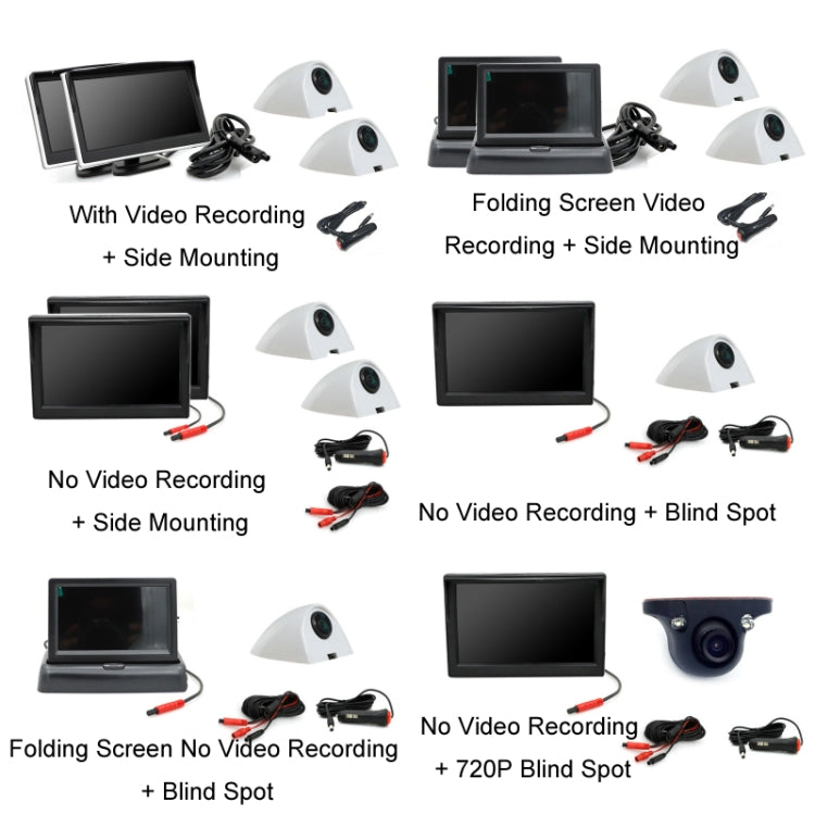 5 Inch AHD Video Monitor Car Reversing High-Definition Camera