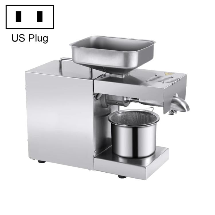 Household Small Automatic Stainless Steel Hot And Cold Oil Press Machine — EU Plug