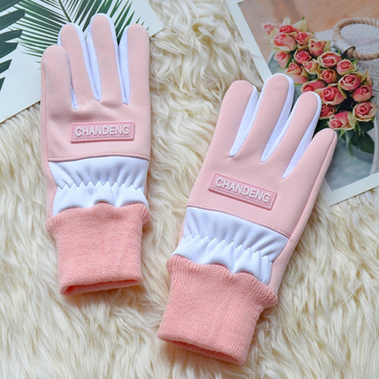 Winter Ski Velvet Warm Gloves Touch Screen Outdoor Riding Waterproof Windproof Gloves