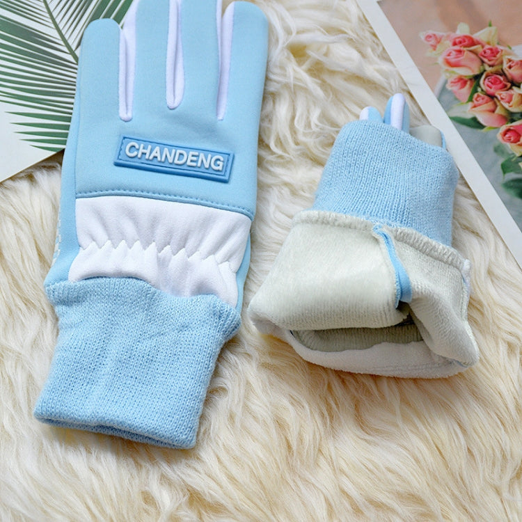 Winter Ski Velvet Warm Gloves Touch Screen Outdoor Riding Waterproof Windproof Gloves