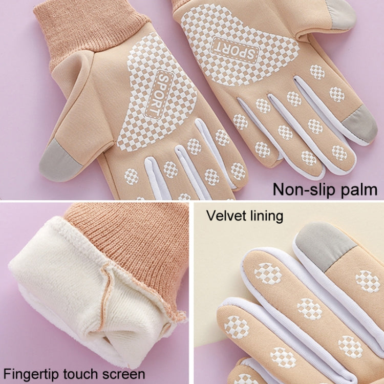 Winter Ski Velvet Warm Gloves Touch Screen Outdoor Riding Waterproof Windproof Gloves