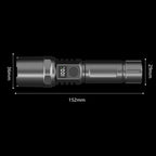 White Laser Wick LCD Digital Display Strong Light Rechargeable Portable LED Flashlight — view 12