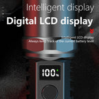 White Laser Wick LCD Digital Display Strong Light Rechargeable Portable LED Flashlight — view 8