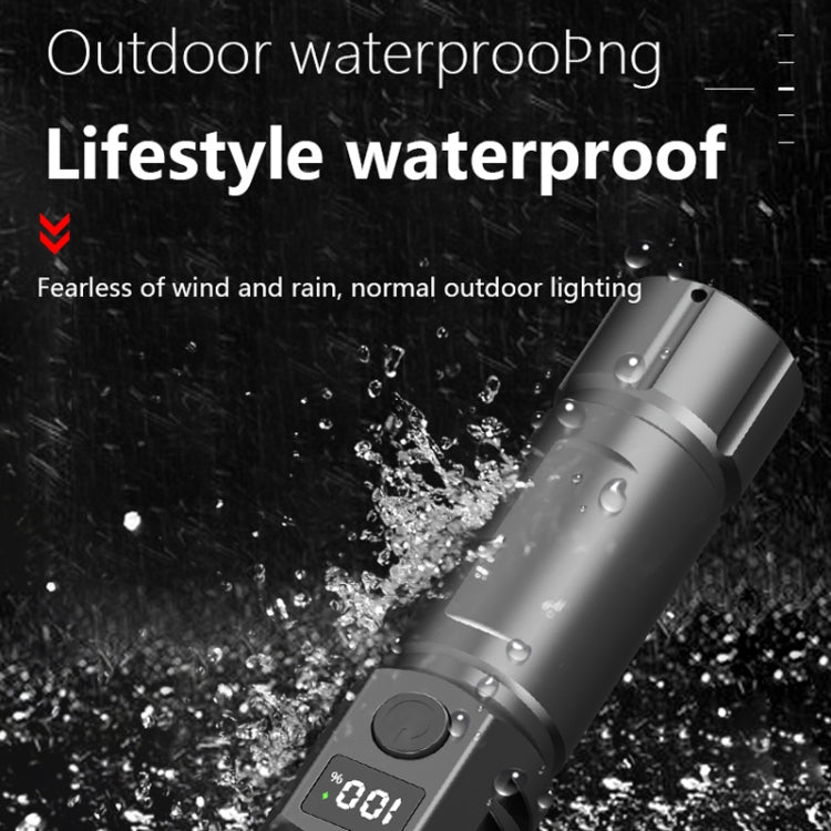 White Laser Wick LCD Digital Display Strong Light Rechargeable Portable LED Flashlight — view 9