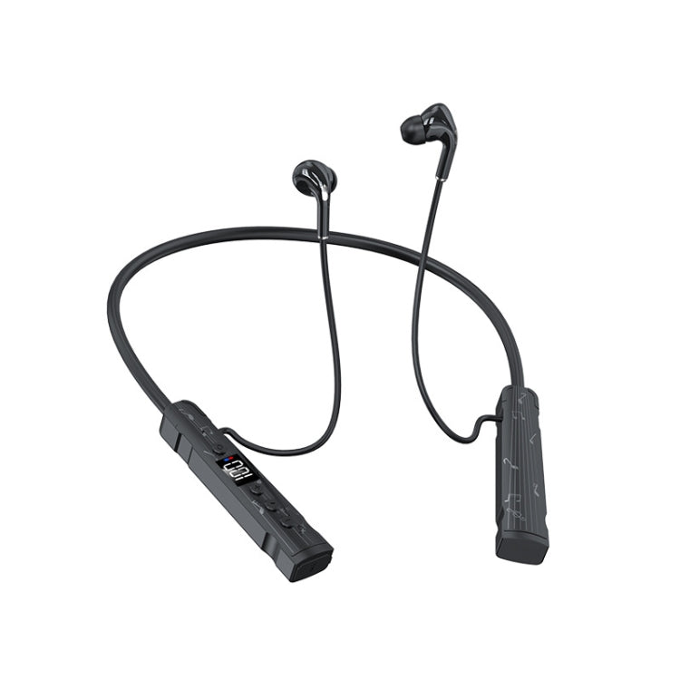 M226 Neck-Hanging In-Ear Pentatone Wired Sports Digital Display Bluetooth Earphone
