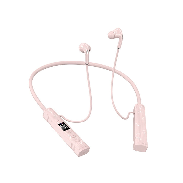 M226 Neck-Hanging In-Ear Pentatone Wired Sports Digital Display Bluetooth Earphone — Green