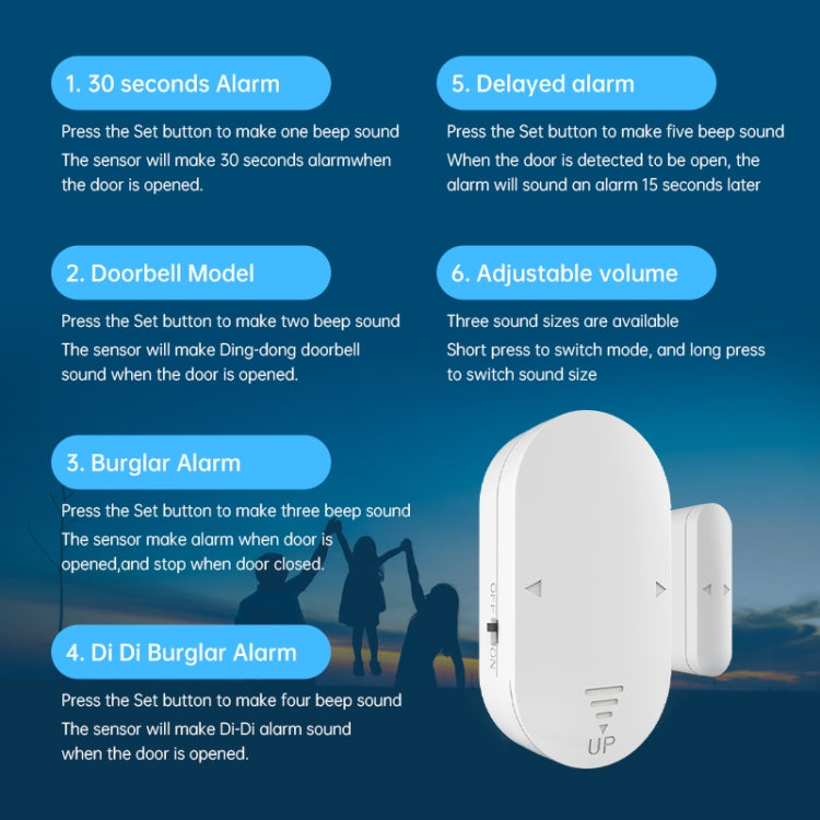 Multifunctional High-decibel Anti-theft Door Window Alarm For Home — view 3