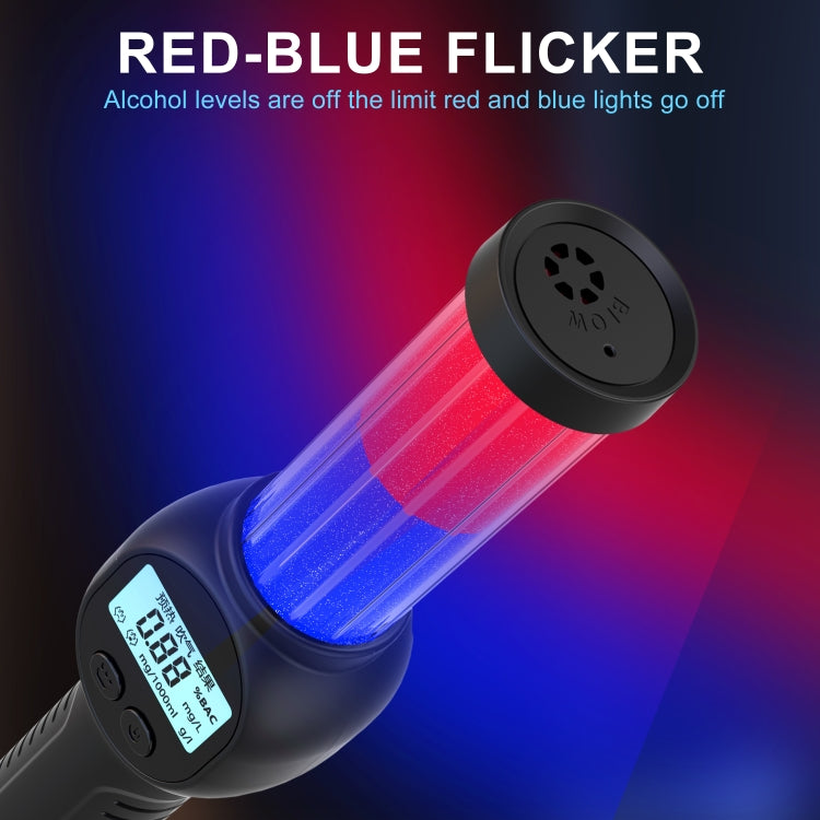 Portable Personal Alcohol Tester High-precision Breathalyzer with Alarm Light