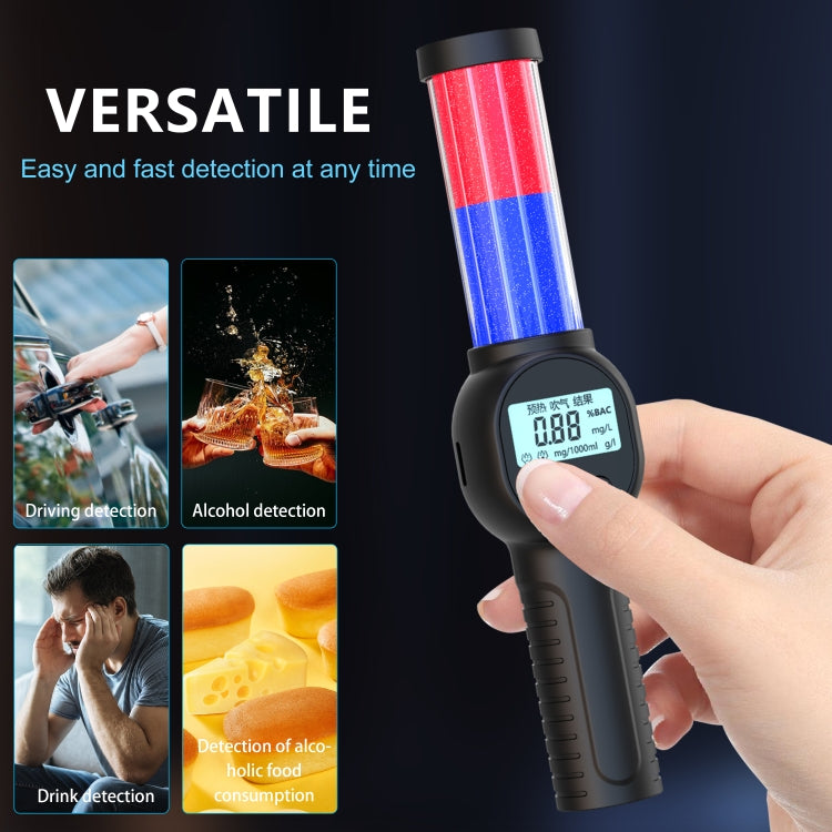Portable Personal Alcohol Tester High-precision Breathalyzer with Alarm Light