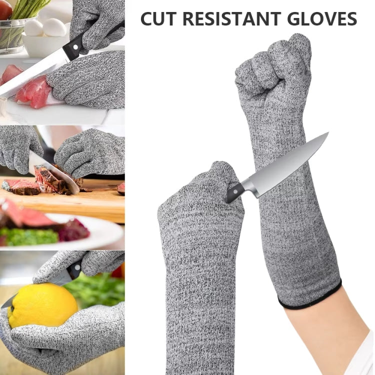 1pair Extended Anti-Cut Sleeve Gloves HPPE Anti-Scratch Arm Guard Anti-Bite Labour Gloves