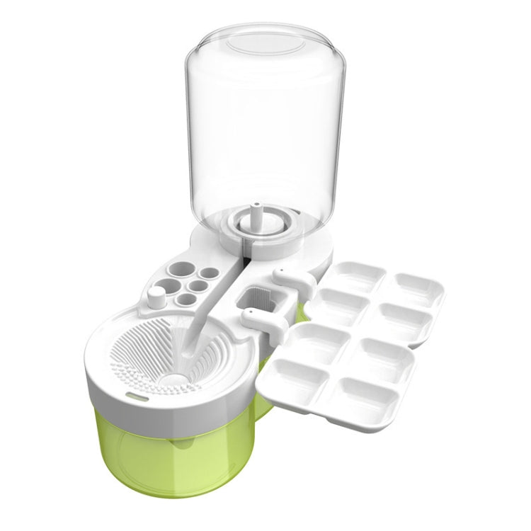 Painting Brush Washer with Drain Cleaner and Holder, 8 Palette Wells