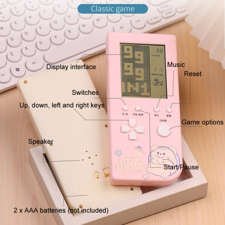 4.1 Inch Cartoon Big Screen Handheld Electronic Game Machine Kids Game Console Toy