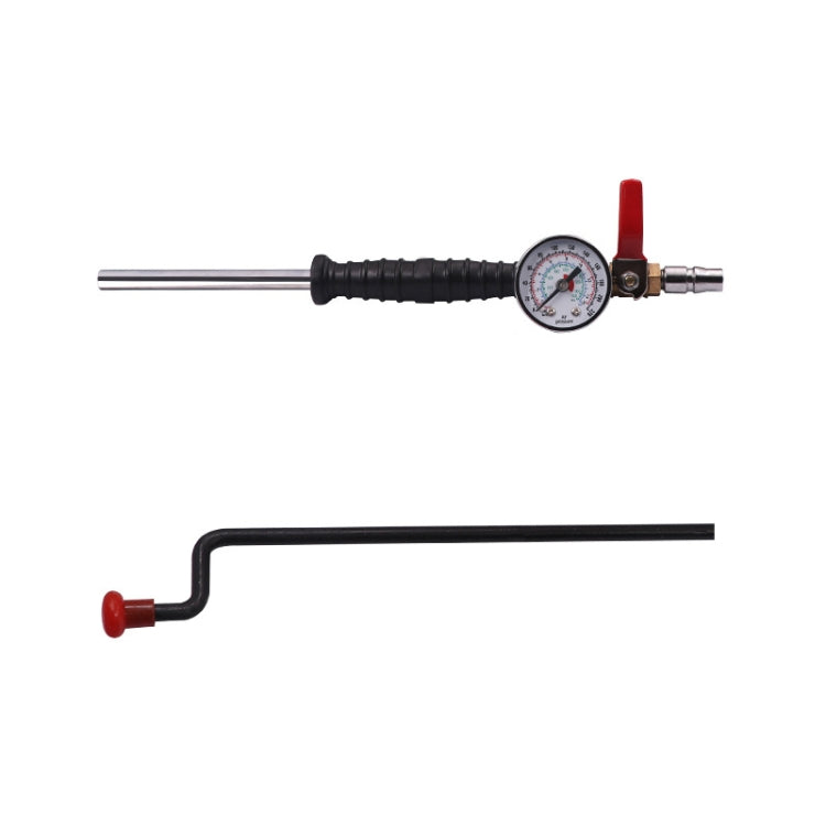 Car Tire Hand-crank Fast Inflation Rod Universal Air Filling Rod — With Meter