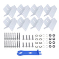 RV Yacht Solar Panel Z-Shaped Aluminum Alloy Bracket, 57pcs /Set