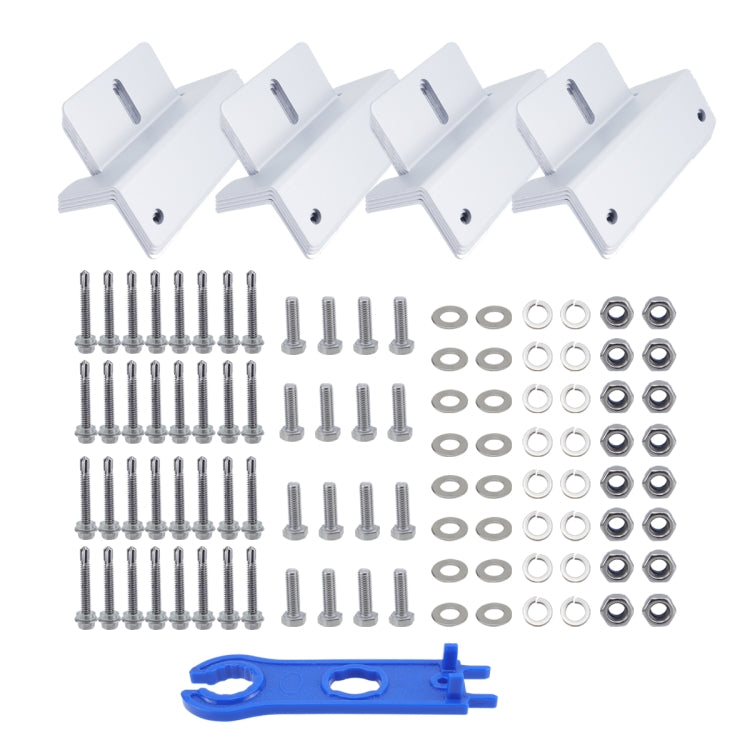 RV Yacht Solar Panel Z-Shaped Aluminum Alloy Bracket, 113pcs /Set