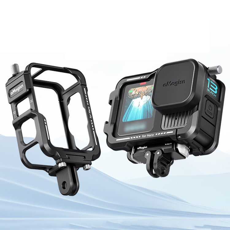 aMagisn Essential Ver Metal Rabbit Cage for GoPro HERO13 Black / HERO12 Black / HERO11 Black / HERO10 Black / HERO9 Black