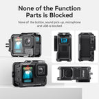 aMagisn Essential Ver Metal Rabbit Cage for GoPro HERO13 Black / HERO12 Black / HERO11 Black / HERO10 Black / HERO9 Black