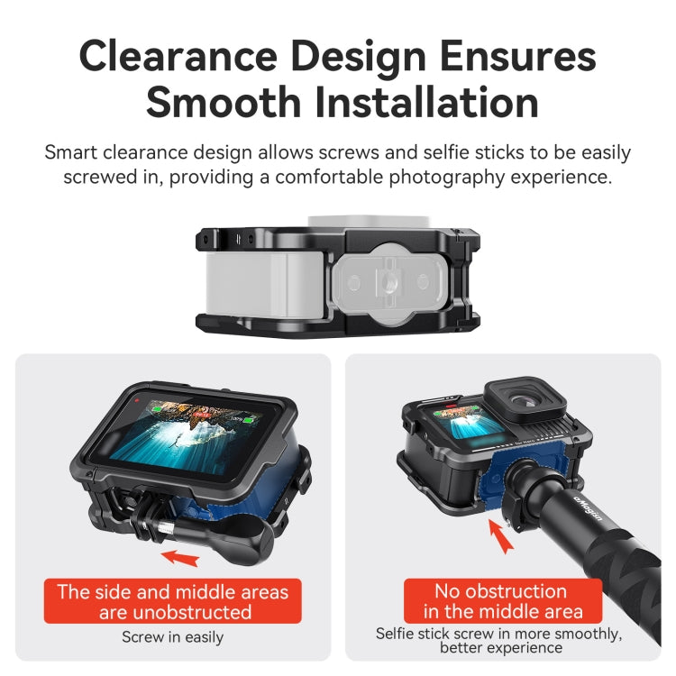 aMagisn Essential Ver Metal Rabbit Cage for GoPro HERO13 Black / HERO12 Black / HERO11 Black / HERO10 Black / HERO9 Black