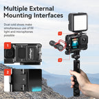 aMagisn Essential Ver Metal Rabbit Cage for GoPro HERO13 Black / HERO12 Black / HERO11 Black / HERO10 Black / HERO9 Black